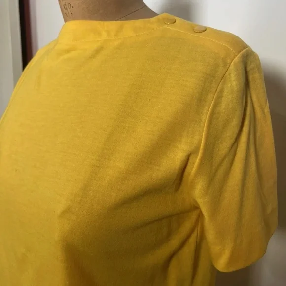 1970s Deadstock Women’s Yellow Shirt - Picture 1 of 4